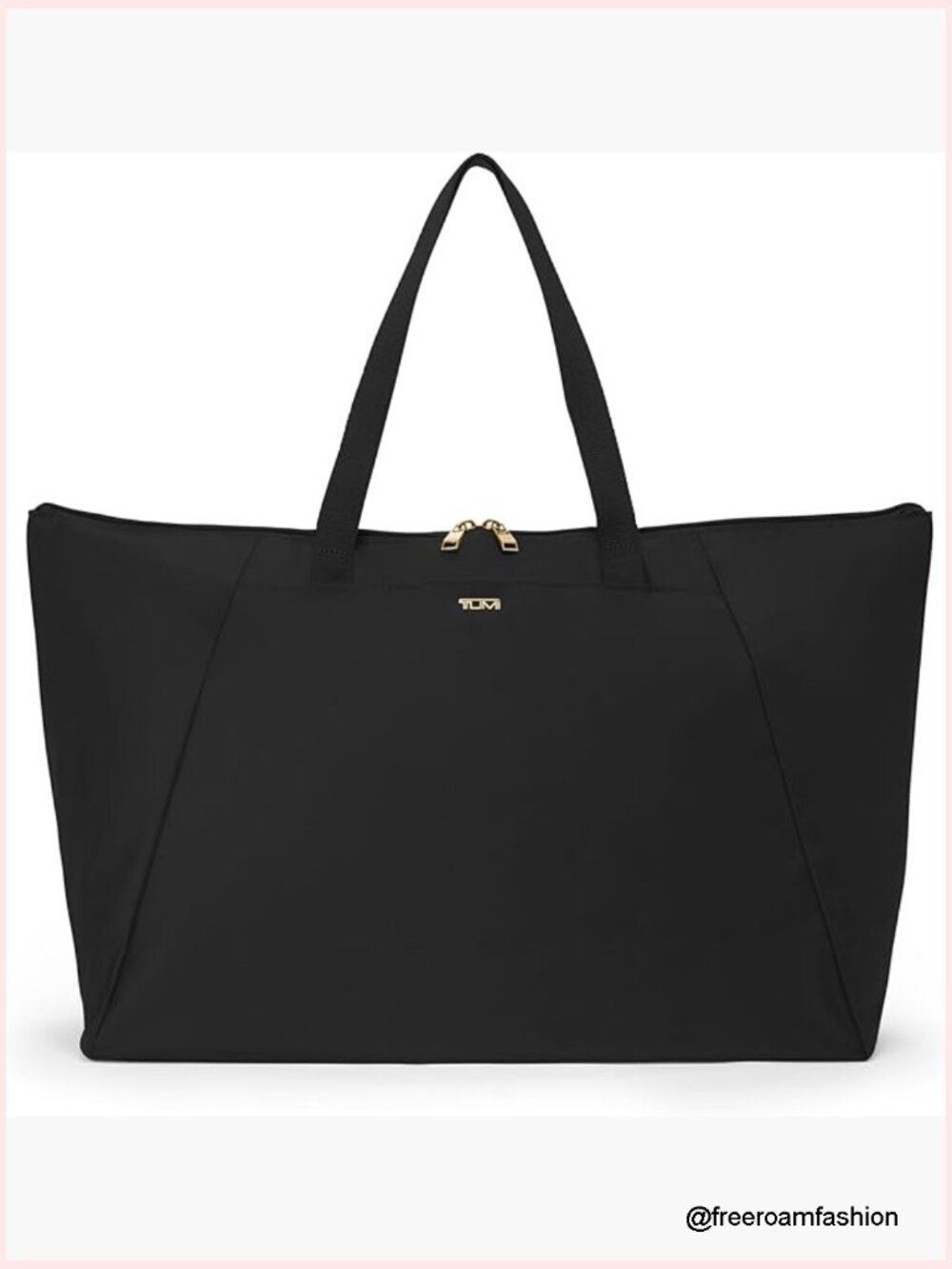 Packable Travel Tote Bag with Zip Pouch, Lightweight Nylon, Hobo Style